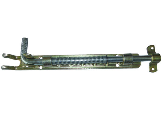 Surface jaune de zinc de glissière d'acier inoxydable de boulon de porte de plaque en verre de verrou à ressort de boulon