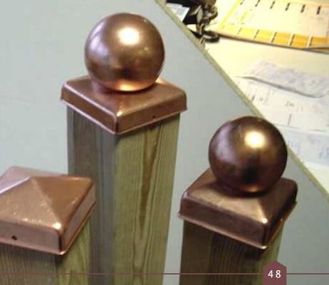 2 pouces 2,5&quot; de barrière Post Caps 6x6 7x7 4x4 5x5 8 x 8 de pyramide de fer 3 1/2 » avec des trous