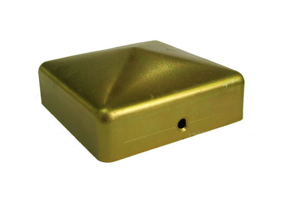 2 pouces 2,5&quot; de barrière Post Caps 6x6 7x7 4x4 5x5 8 x 8 de pyramide de fer 3 1/2 » avec des trous