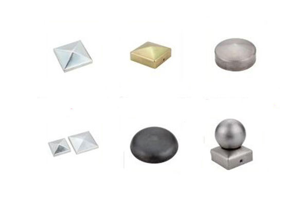 Fer 1&quot; 1 2&quot; 3&quot; barrière carrée Post Caps 100 x 100mm 115mm 120mm sans trous
