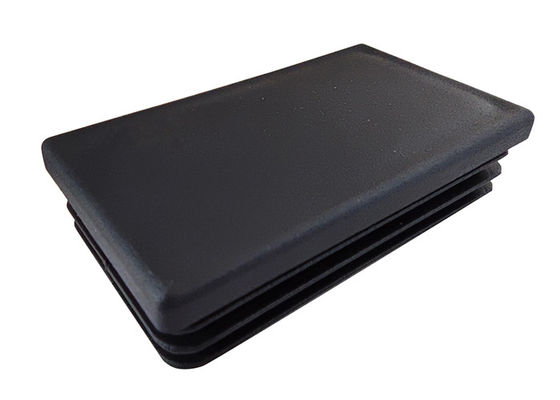 Barrière rectangulaire Post Caps nylon en plastique de noir de 75mm x de 75mm 200x200 4x4