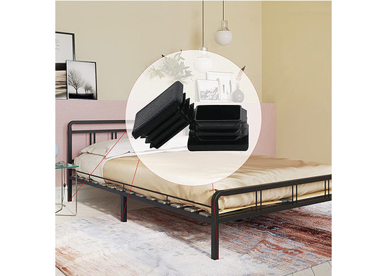 Barrière rectangulaire Post Caps nylon en plastique de noir de 75mm x de 75mm 200x200 4x4