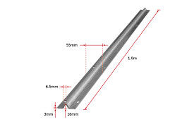 le rail accrochant de porte coulissante de grange de 2.9m 5.8m a galvanisé la voie de porte de cannelure de V réglable