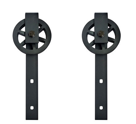 Rouleau noir simple de roue de rai de cintres de courroie grand pour le matériel de porte de grange