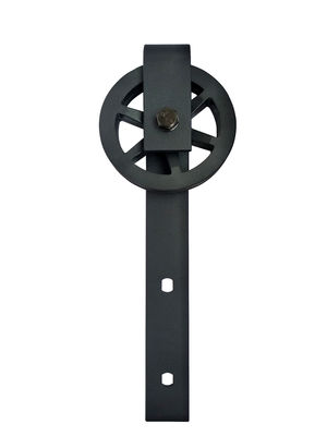 Rouleau noir simple de roue de rai de cintres de courroie grand pour le matériel de porte de grange