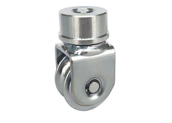 type degré en acier 60mm de roue de la cannelure v de 1320Lbs U et de voie 360 de rouleau de porte de glissement 80mm