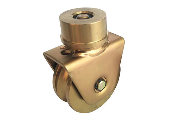 type degré en acier 60mm de roue de la cannelure v de 1320Lbs U et de voie 360 de rouleau de porte de glissement 80mm