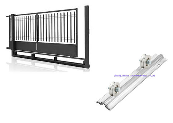 Acier de fer poulies de roue de porte de glissement de 4,72&quot; de 120mm pour les portes de roulement de poutre avec les poutres trapézoïdales