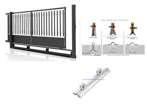 Acier de fer poulies de roue de porte de glissement de 4,72&quot; de 120mm pour les portes de roulement de poutre avec les poutres trapézoïdales