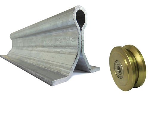 Boulon de plancher en métal en bas de matériel de voie de porte de glissement et de cannelure de forme d'U incluse par roues