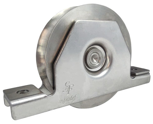 Accessoires de porte de glissement 3&quot; porte en acier de cannelure de la roue V avec 6202 soutenant