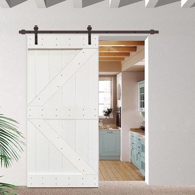 Matériel intérieur de Matte Black Sliding Barn Door 2 mètres