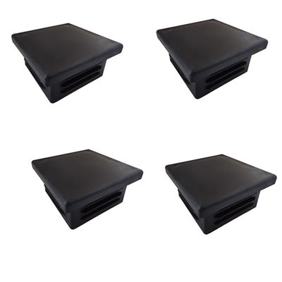 Barrière en aluminium Post Caps de tube carré 4&quot; 2&quot; dessus en plastique noir