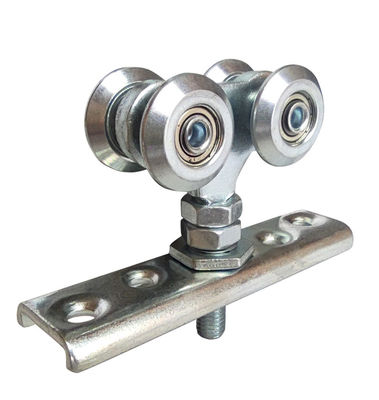 Zinc blanc 4 roues glissant l'acier accrochant Q235 de rouleaux de porte