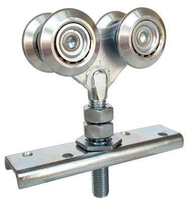 Zinc blanc 4 roues glissant l'acier accrochant Q235 de rouleaux de porte