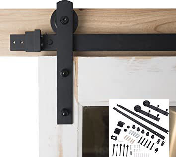 Je forme la voie noire Kit For Single Door de matériel de porte de grange