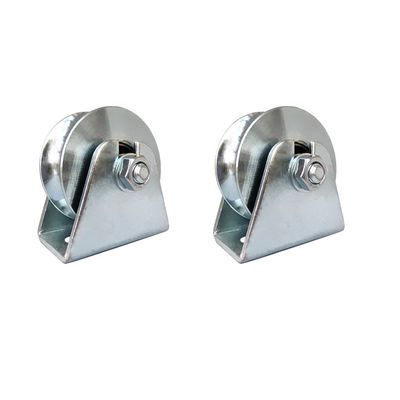 Roue de rouleau de porte de glissement de cannelure de l'acier inoxydable V 3 pouces de résistante
