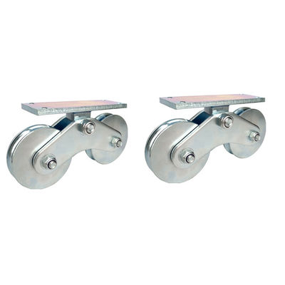 Roue de rouleau de porte de glissement de cannelure de l'acier inoxydable V 3 pouces de résistante