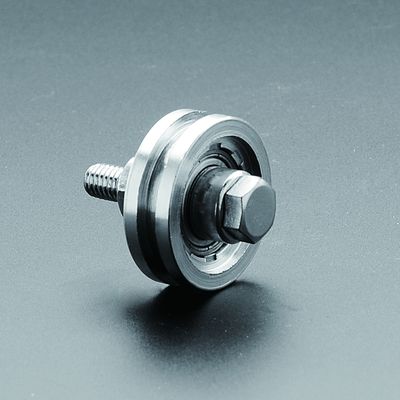 Double roue de porte de glissement d'incidences avec le boulon et la cannelure de Y