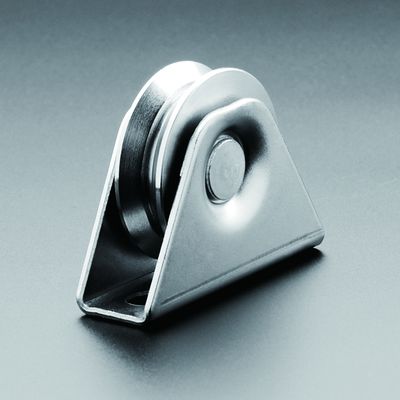 Double roue de porte de glissement de cannelure des incidences V avec le boulon