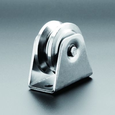Double roue de porte de glissement de cannelure des incidences V avec le boulon