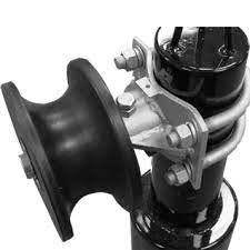 PA carrée Rod Black Wheel Rollers de rond 4&quot; immersion chaude galvanisée