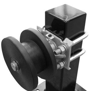 PA carrée Rod Black Wheel Rollers de rond 4&quot; immersion chaude galvanisée