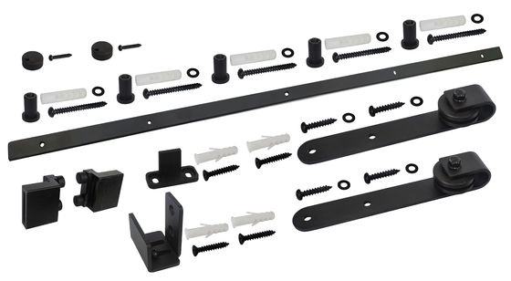 Cabinet Mini Barn Door Hardware Kit de porte à deux battants 8ft 10ft noir