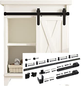 cintre de forme de 5Ft Mini Single Barn Door Hardware Kit Classic Strap J