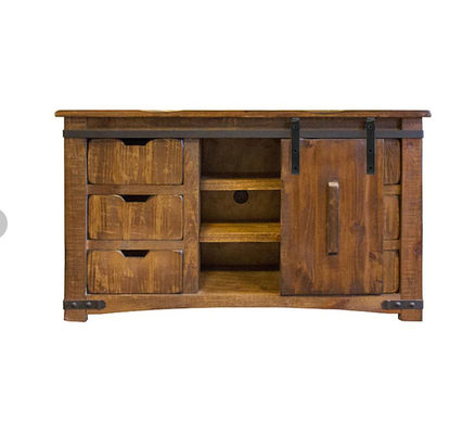 Cabinet enduit Mini Barn Door Hardware Kit de poudre noire pour la porte à deux battants