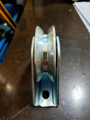 Roue blanche/jaune 2&quot; de porte de glissement de zinc cannelure du fer V Y U
