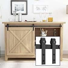 mini kits enduits superbes de matériel de porte de grange de la poudre 6-Foot noire