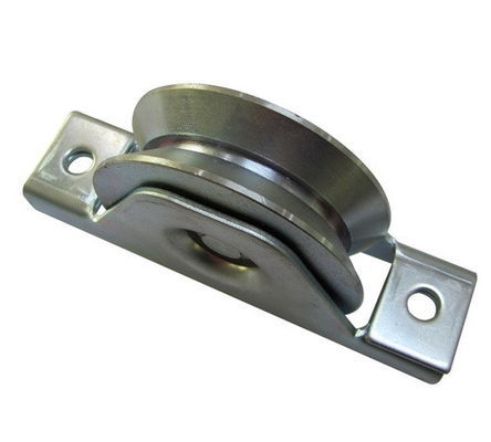 rouleau en acier de roue de porte de glissement Q235 avec la cannelure de Y