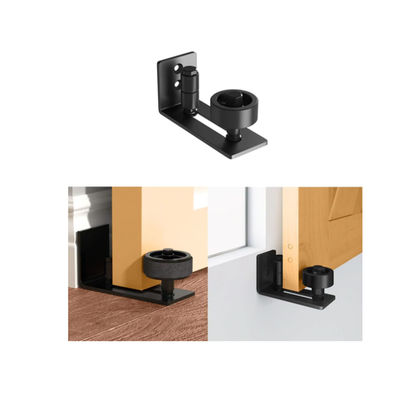 Guide de plancher de Matte Black Interior Barn Door avec l'option installée par 8