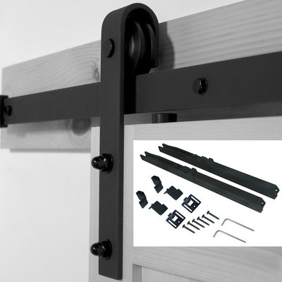 Glissement du matériel étroit mou Kit Black de porte de grange de roulement de courroie
