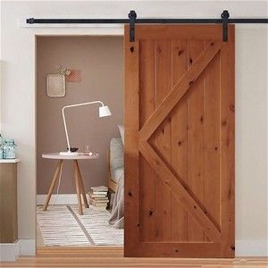 Porte simple étroite molle noire glissant la voie de porte de grange et le kit de matériel